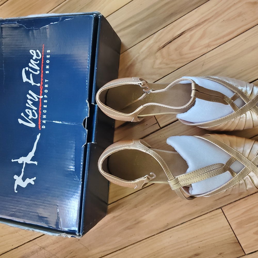 Women's Gold Latin Ballroom Dance Shoes